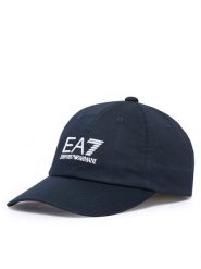 EA7 Emporio Armani Czapka z daszkiem 7X000592 AF15502 MB149 Granatowy. Niebieskie rękawiczki męskie EA7 Emporio Armani, bez wzorów, z bawełny. Za 199.99 zł.