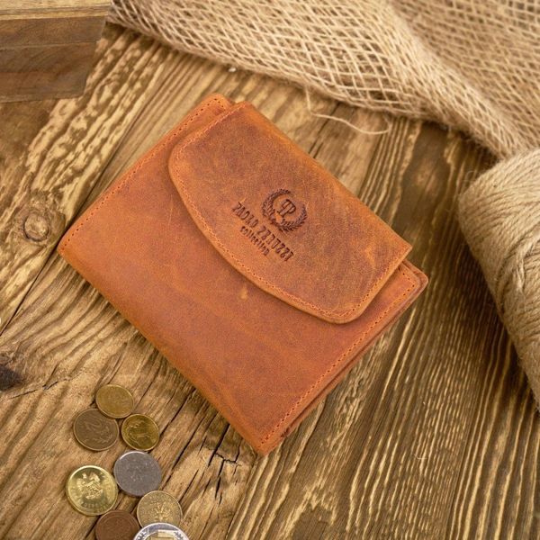 Paolo Peruzzi Portfel damski pomarańczowy PAOLO PERUZZI T-12-OR. Brązowe portfele damskie Paolo Peruzzi, bez wzorów. Za 116.09 zł.