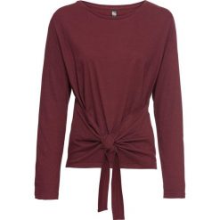 Shirt z przewiązaniem bonprix czerwony klonowy. Bluzki damskie marki bonprix. Za 27.99 zł.