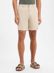 Only&Sons Bermudy z zawartością lnu - ONSLou Eno Mężczyźni wiskoza beżowy, XL. Brązowe szorty męskie Only&Sons, na lato, m, bez wzorów, z wiskozy, klasyczne. Za 199.95 zł.
