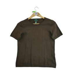 Second life - Koszulka damska z krótkim rękawem - Stan bardzo dobry. Brązowe t-shirty damskie Ralph Lauren, bez wzorów, bez kołnierzyka. Za 84.56 zł.