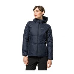 Kurtka Ocieplana Damska Bergland INS. Niebieskie kurtki damskie Jack Wolfskin, l, bez wzorów, z materiału, z kapturem. Za 617.99 zł.