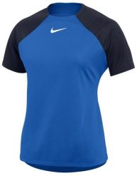 Koszulka damska Nike NK DF Academy Pro niebiesko-czarna DH9242 463 L. Czarne t-shirty damskie Nike, l, bez wzorów, bez kołnierzyka. Za 85.31 zł.