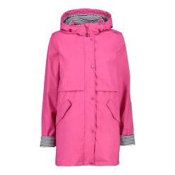 Kurtka przeciwdeszczowa damska z kapturem CMP. Czerwone kurtki sportowe damskie CMP, bez wzorów, z puchu, z kapturem, trekkingowe. Za 306.50 zł.