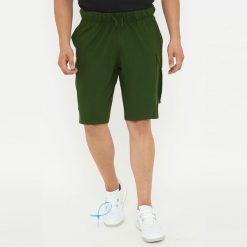 Mężczyzna Sportowe Szorty Cargo Bawełna Ciemnozielony F9. Zielone krótkie spodenki sportowe męskie Legea, m, bez wzorów, z bawełny. Za 84.00 zł.