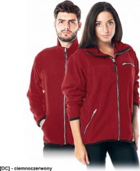 R.E.I.S. POLAR-HONEY - bluza, miły w dotyku krótko strzyżony polar, 100% poliester 290 g/m2, suwak, 3 zasuwane kieszenie - ciemnoczerwony 2XS. Czerwone bluzy męskie R.E.I.S., m, bez wzorów, z polaru, bez kaptura. Za 74.54 zł.