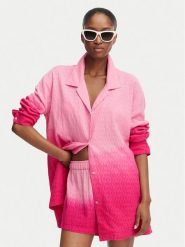 Roxy Koszula Ocean Gradient ERJX603490 Różowy ciemny Oversize. Czerwone bluzki damskie Roxy, s, bez wzorów, z bawełny, bez kołnierzyka, bez ramiączek. Za 259.99 zł.