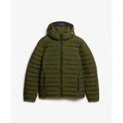 Kurtka z kapturem Superdry Fuji. Zielone kurtki męskie Superdry., m, bez wzorów, z puchu, z kapturem. Za 443.05 zł.