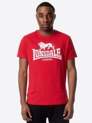 Koszulka Lonsdale St. Erney. Czerwone koszulki sportowe męskie Lonsdale, s, bez wzorów, z bawełny, bez kołnierzyka, bez ramiączek. Za 114.50 zł.