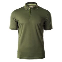 Koszulka męska Magnum Polo - oliwkowa, Rozmiar XL. Zielone buty sportowe męskie MAGNUM, m, bez wzorów, z poliesteru, bez kołnierzyka, bez ramiączek. Za 59.99 zł.