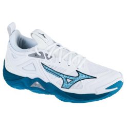 Buty siatkarskie męskie Mizuno V1GA231221. Białe buty sportowe męskie Mizuno, z gumy, bez zapięcia, do siatkówki. Za 659.99 zł.
