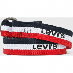Levi's - Pasek. Brązowe paski damskie Levi's, w paski, z materiału. Za 79.90 zł.
