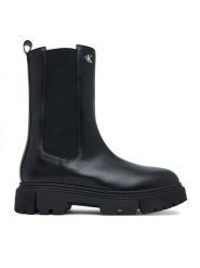 Calvin Klein Kozaki Tronchetto V4A5-83137-1355 D Czarny. Czarne buty zimowe dziewczęce Calvin Klein, bez wzorów, ze skóry, bez zapięcia. Za 559.99 zł.