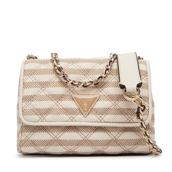 Torebka Guess. Brązowe listonoszki damskie Guess, z aplikacjami, bez dodatków. Za 329.99 zł.