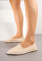 Beżowe Espadryle Balerinki z Ozdobnymi Przeszyciami Firavione. Brązowe espadryle damskie Born2be, na lato, bez wzorów, klasyczne, bez obcasa, bez zapięcia. Za 44.99 zł.
