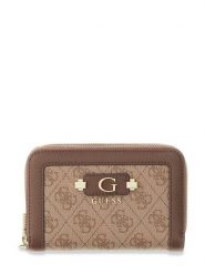 Guess Portfel 183064 Brązowy. Brązowe portfele damskie Guess, z aplikacjami. Za 264.99 zł.