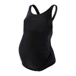 Damski 1-częściowy kostium kąpielowy fitness Speedo ECO Maternity. Czarne kostiumy jednoczęściowe damskie Speedo, s, bez wzorów, z materiału, eleganckie, moda ciążowa, na fitness i siłownię. Za 249.99 zł.