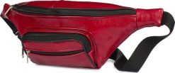 Beltimore Męska saszetka biodrówka nerka na pas regulowana skóra eko gładka elegancka czerwona F51. Czerwone saszetki męskie Beltimore, ze skóry, eleganckie. Za 45.00 zł.