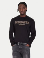 Guess Longsleeve M5BI10 K8FQ4 Czarny Regular Fit. Czarne bluzki z długim rękawem męskie Guess, m, z aplikacjami, z bawełny, bez kołnierzyka. Za 159.99 zł.