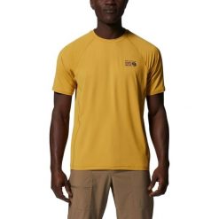 Koszulka sportowa męska Mountain Hardwear Crater Lake z krótkim rękawem. Żółte koszulki sportowe męskie Mountain Hardwear, na lato, l, bez wzorów, bez kołnierzyka, bez ramiączek, rowerowe. Za 239.00 zł.