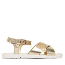 Sandały KARL LAGERFELD. Żółte sandały dziewczęce KARL LAGERFELD, bez zapięcia. Za 294.99 zł.