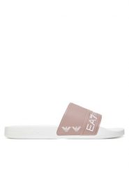 EA7 Emporio Armani Klapki 7X000110 AF15128 M0109 Beżowy. Brązowe klapki damskie EA7 Emporio Armani, bez wzorów, z tworzywa sztucznego, bez obcasa. Za 159.99 zł.