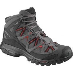 Botki turystyczne "Bekken" w kolorze szarym. Szare botki damskie Salomon, wspinaczkowe, gore-tex. W wyprzedaży za 351.95 zł.