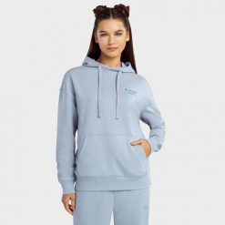 Bluza dresowa z kapturem Lifestyle damska SIROKO Splash-W. Niebieskie bluzy damskie SIROKO, xs, bez wzorów, z bawełny, z kapturem. Za 190.00 zł.