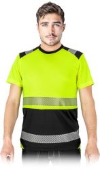 Reis IGUANA-TS - T-shirt ostrzegawczy z siatki męski doskonała wentylacja poliester 100% 130 g/m2 XL. T-shirty męskie Reis, m, bez wzorów, z poliesteru, bez kołnierzyka. Za 59.09 zł.