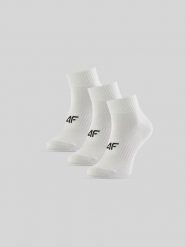 4F Skarpetki krótkie (3-pack) damskie - białe 39-42. Białe skarpety damskie 4f, bez wzorów, z bawełny. Za 49.99 zł.