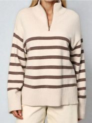 Sweter w paski - Inny. Swetry damskie Sinsay, l, bez wzorów, bez kołnierzyka, bez ramiączek, bez kaptura. Za 79.99 zł.