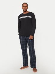 Boss Piżama 50527541 Granatowy Relaxed Fit. Niebieskie piżamy męskie Boss, m, bez wzorów, z bawełny, bez ramiączek. Za 279.99 zł.