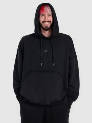 4F Bluza dresowa oversize nierozpinana z kapturem męska 4F x Tomasz Fornal - szara L. Szare bluzy sportowe męskie 4f, l, z aplikacjami, z dresówki, z kapturem, do siatkówki. Za 249.99 zł.