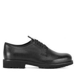 Półbuty Badura. Czarne eleganckie półbuty Badura, wizytowe, bez zapięcia. Za 299.99 zł.
