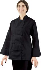 Visent BLUZA GASTRONOMICZNA DAMSKA KITEL KUCHARSKI czarny XL. Czarne bluzy damskie Visent, xl, bez wzorów, bez kaptura. Za 79.99 zł.