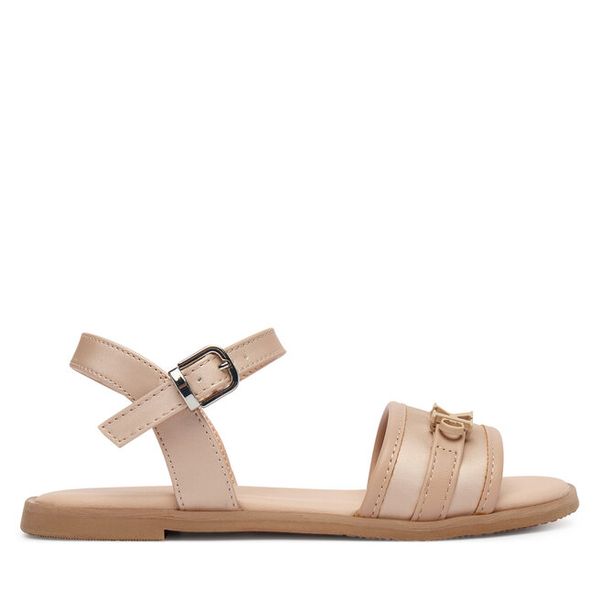 Sandały Calvin Klein. Czerwone sandały dziewczęce Calvin Klein, bez zapięcia. Za 228.99 zł.