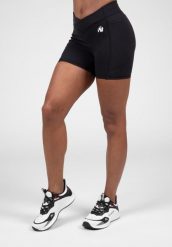 Willow Szorty - Czarny. Czarne szorty sportowe damskie GORILLA WEAR, s, bez wzorów, z nylonu, na fitness i siłownię. Za 193.00 zł.