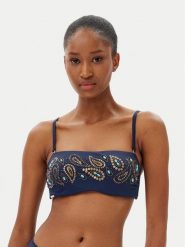 Selmark Góra od bikini BN223 Granatowy. Niebieskie bikini damskie Selmark, bez wzorów. Za 259.99 zł.
