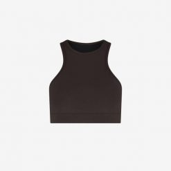 Damski bikini top racerfront wiązany do pływania & surfingu - Brązowy. Brązowe bikini damskie WALLIEN, xl, bez wzorów. Za 259.00 zł.