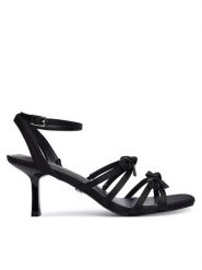 Buffalo Sandały Kaida Bow 1291676 Czarny. Czarne sandały damskie Buffalo, bez wzorów, ze skóry, bez obcasa, na szpilce, bez zapięcia. Za 349.99 zł.