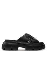 KARL LAGERFELD Klapki KL83504 Czarny. Czarne klapki damskie KARL LAGERFELD, bez wzorów, ze skóry, bez obcasa. Za 419.99 zł.