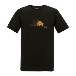 Męska Koszulka Cline IX Desert Jeep. Czarne koszulki sportowe męskie Regatta, m, bez wzorów, bez kołnierzyka, bez ramiączek, trekkingowe. Za 66.99 zł.