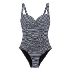 Damski Jednoczęściowy Kostium Kąpielowy W Paski Z Materiału Seersucker Tummy. Białe kostiumy jednoczęściowe damskie Regatta, bez wzorów, sportowe, do pływania. Za 121.99 zł.