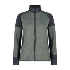 Bluza damska turystyczna CMP 34G2256. Zielone bluzy sportowe damskie CMP, l, bez wzorów, bez kaptura, trekkingowe. Za 306.50 zł.
