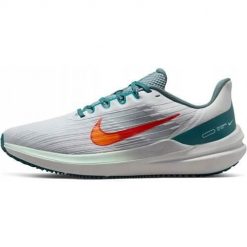 Buty do biegania męskie Nike Air Zoom Winflo 9. Białe buty sportowe męskie Nike, z gumy, bez zapięcia, do biegania. Za 471.00 zł.