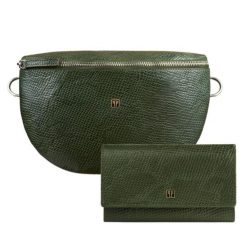 Portfel damski skórzany T-09-GR i saszetka nerka damska T-36-PGB zestaw prezentowy Paolo Peruzzi ZUP-136-PGB. Brązowe portfele damskie Paolo Peruzzi, bez wzorów, ze skóry. Za 225.90 zł.