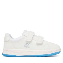 Sneakersy Calvin Klein. Białe trampki i tenisówki chłopięce Calvin Klein, bez wzorów, bez zapięcia. Za 399.99 zł.