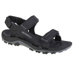 Sandały męskie, Merrell Huntington Sport Convert Sandal. Czarne sandały męskie Merrell, z gumy, bez zapięcia. Za 409.00 zł.