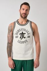 Męska Tank top fitness gruby dżersej nadruk na piersi do roz. 7 XL. Białe t-shirty męskie JAY-PI, m, bez wzorów, z bawełny, bez kołnierzyka. Za 139.99 zł.