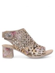 Rieker Sandały 64780-90 Kolorowy. Klapki damskie Rieker, bez wzorów, z syntetyku, bez obcasa, na słupku, bez zapięcia. Za 299.99 zł.